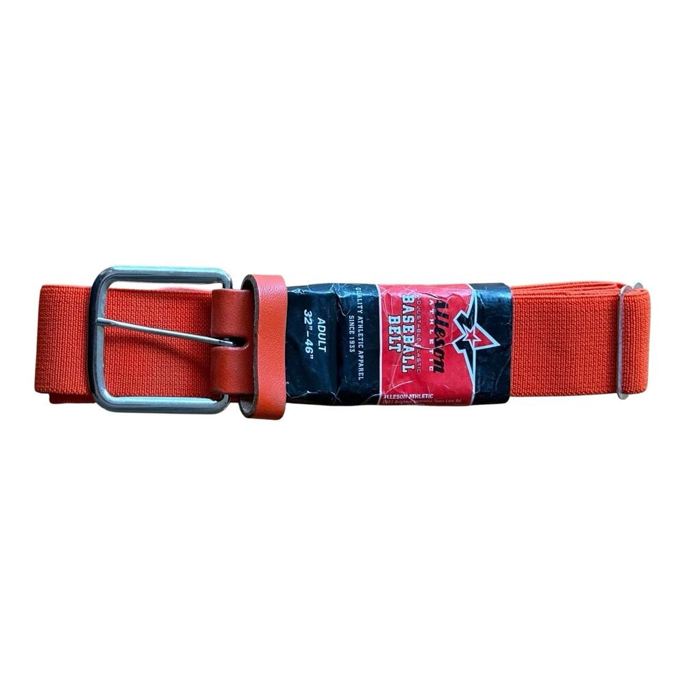 Alleson Athletic Orange Softball Baseball Belt Adjustable Elastic Adult 32"-46"
